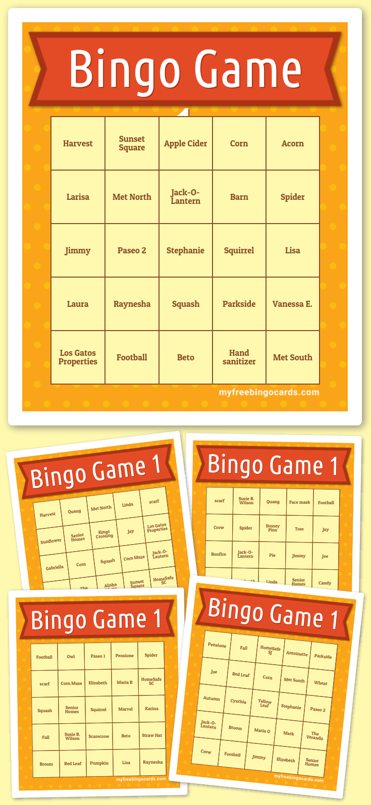 Virtual Bingo Game 1