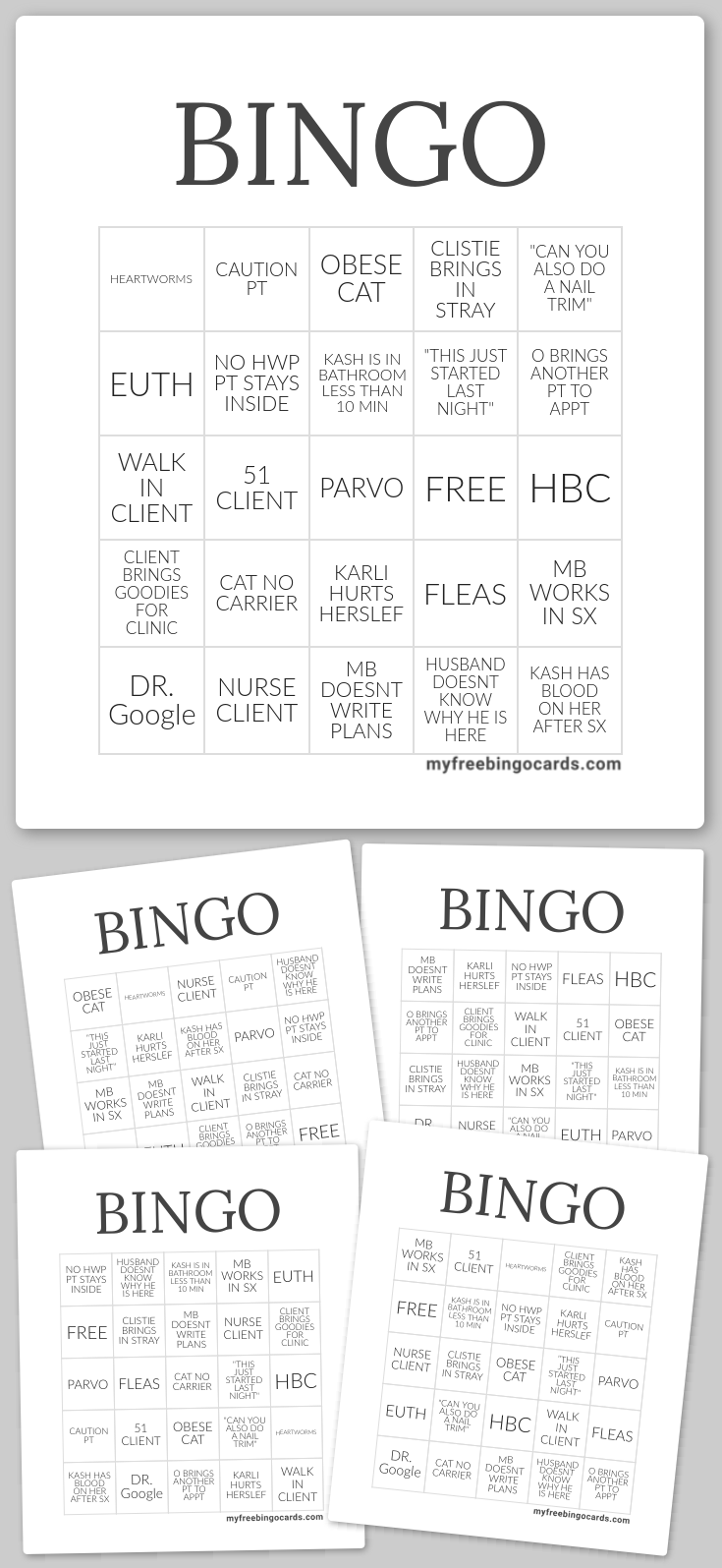 Virtual Virtual bingo card