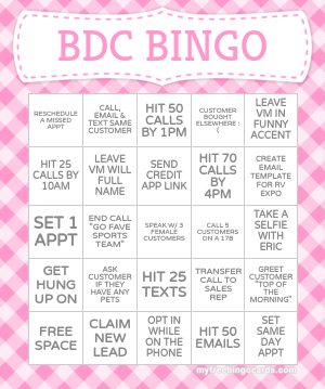 Edit bingo cards