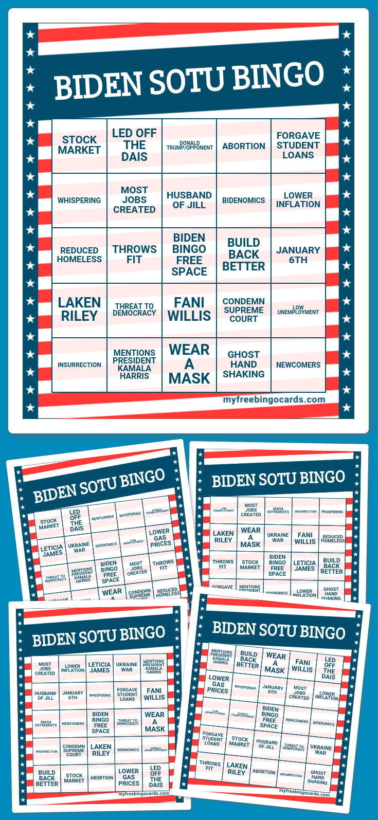 BIDEN SOTU BINGO